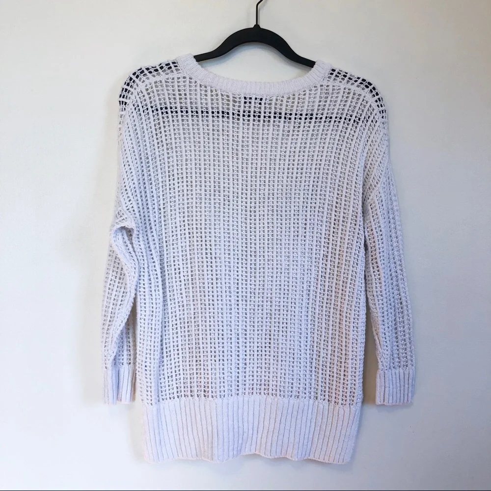 madewell | open knit chunky pullover small